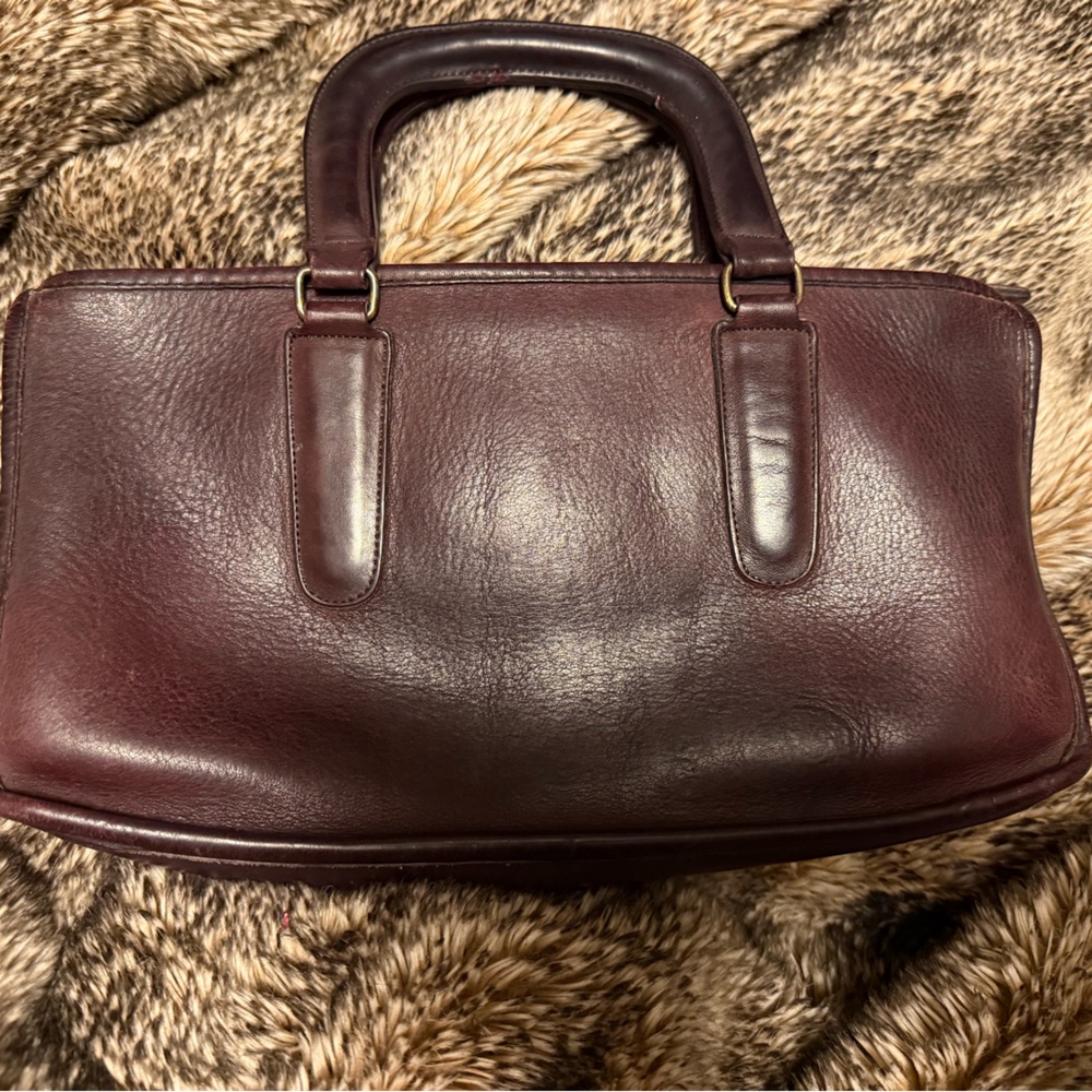 Coach Vintage Slim Satchel Burgundy Made in New York